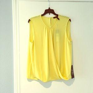 NEW BCBGMAXAZRIA CANARY BLOUSE / LARGE